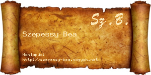 Szepessy Bea névjegykártya